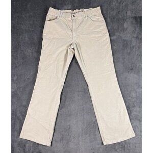 Levis 550 Corduroy Relaxed Boot Cut Stretch Jeans Women's Size 16 Cream Y2K
